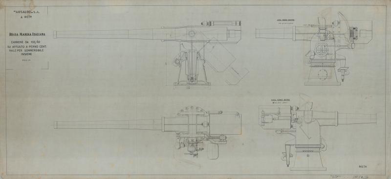 Cannone 102/42 - Navale per sommergibile