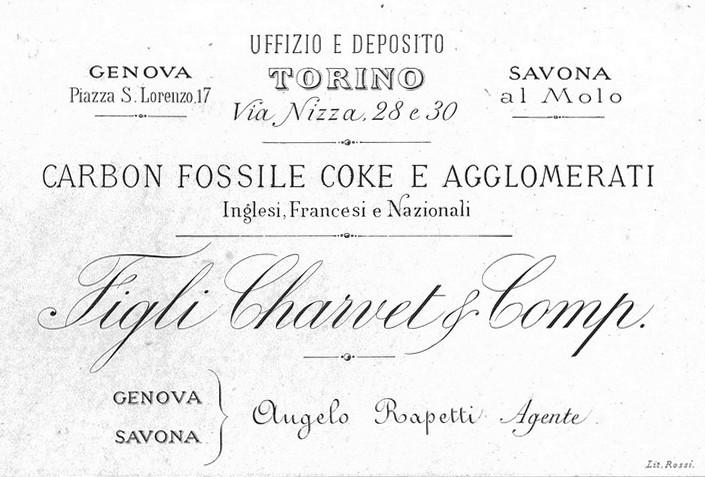 Biglietto da visita Figli Charvet & C - carbon fossile, coke e agglomerati