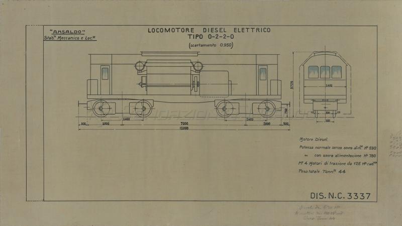 Locomotore diesel elettrico tipo 0-2-2-0