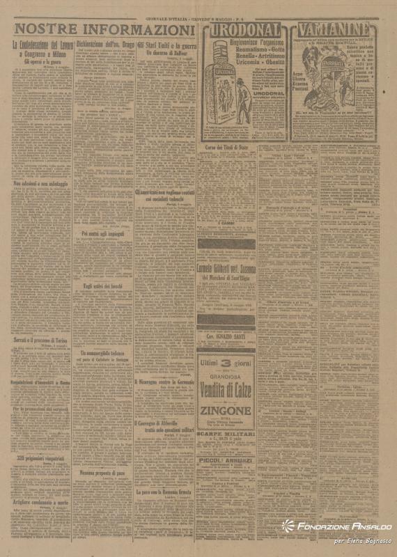 Il Giornale d'Italia, 09.05.1918, p. 4