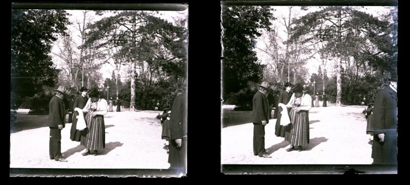 Venezia. Giardini, tipi in costume (originale)
