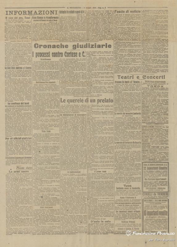 Il Messaggero, 11.05.1918, p. 2