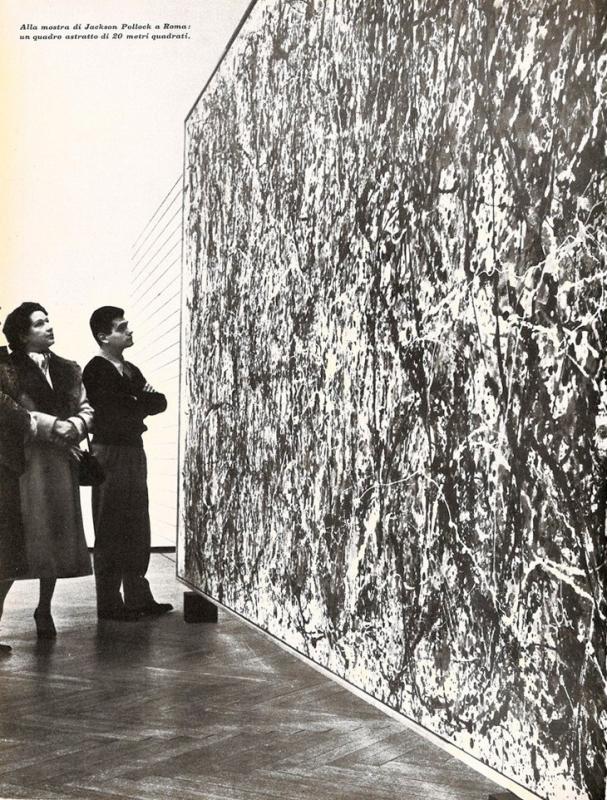 Seconda di copertina - Particolare di una mostra di Jackson Pollock, maggio - agosto 1958, anno VI, nn. 3-4