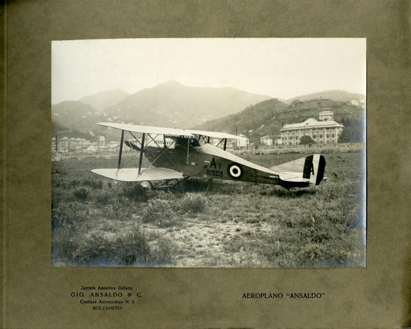 Aeroplano Ansaldo nei Cantieri aeronautici Ansaldo n. 2 di Bolzaneto