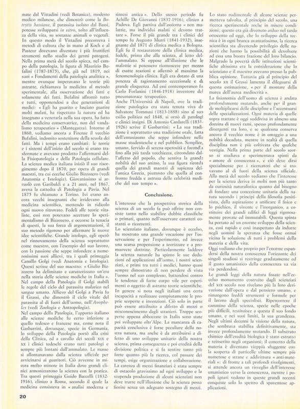 L'Ottocento scientifico - di G. Sermonti e G. Gualandi - ottobre 1961, anno IX, n. straordinario, p. 20