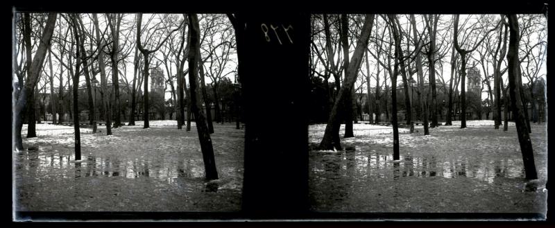 Acquasola in inverno. Campanile di Santa Caterina (originale)