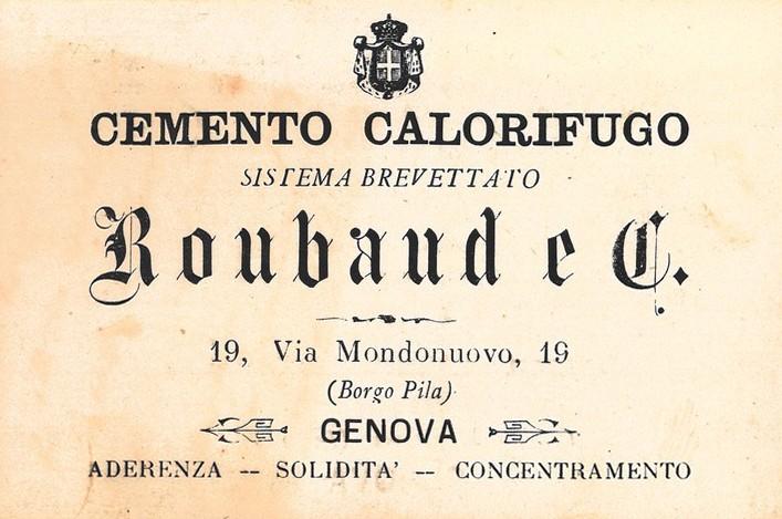 Biglietto da visita Roubaud & C. - cemento calorifugo