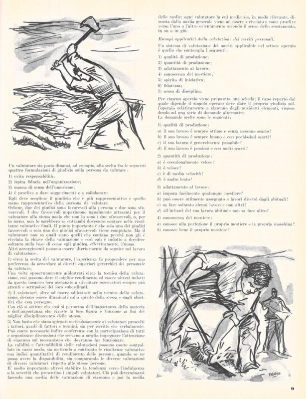 Valutazione delle mansioni di lavoro e dei meriti personali, di Gianfranco Magnaghi, settembre - ottobre 1958, anno VI, n. 5, p. 9