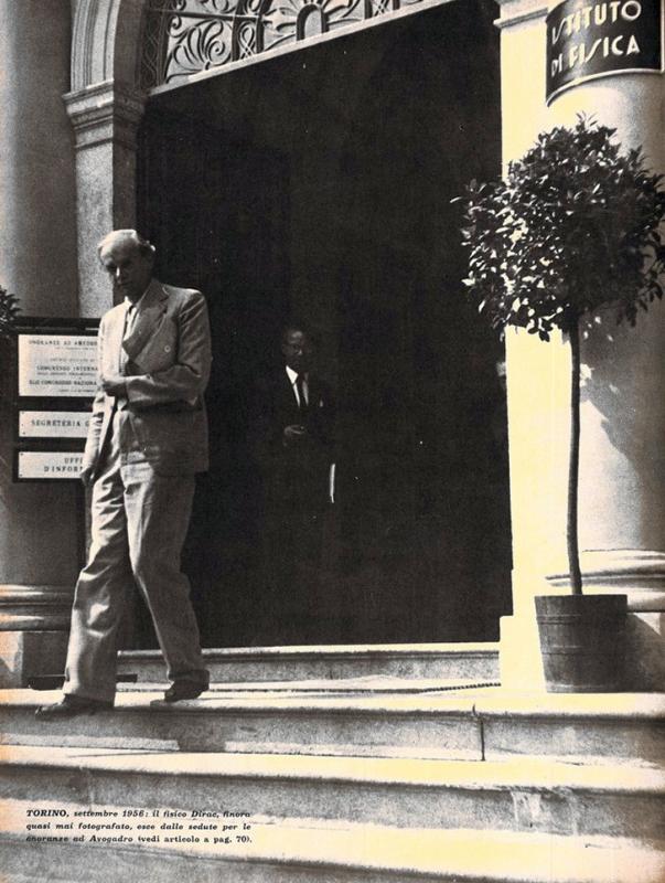 Seconda di copertina - Dirac il fisico di Cambridge, al Congresso di Torino in onore di Avogadro, settembre - ottobre 1956, anno IV, n. 5