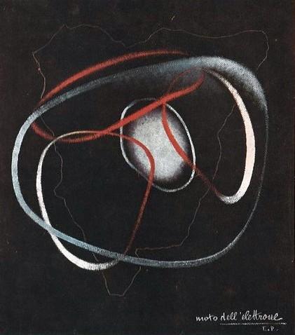 Enrico Prampolini "Quanta a" o "Moto dell'elettrone" (1941), gennaio - febbraio 1961, anno IX, n. 1, p. 51
