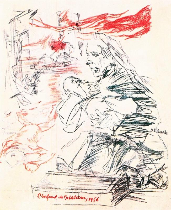 Oskar Kokoschka "L'enfant de Bethleem" (1956), novembre - dicembre 1960, anno VIII, n. 6