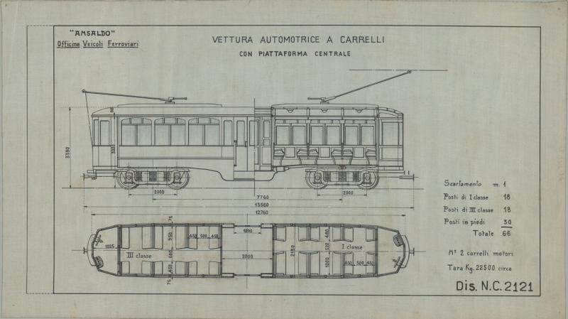 Officina Veicoli Ferroviari - Vettura Automotrice a Carrelli