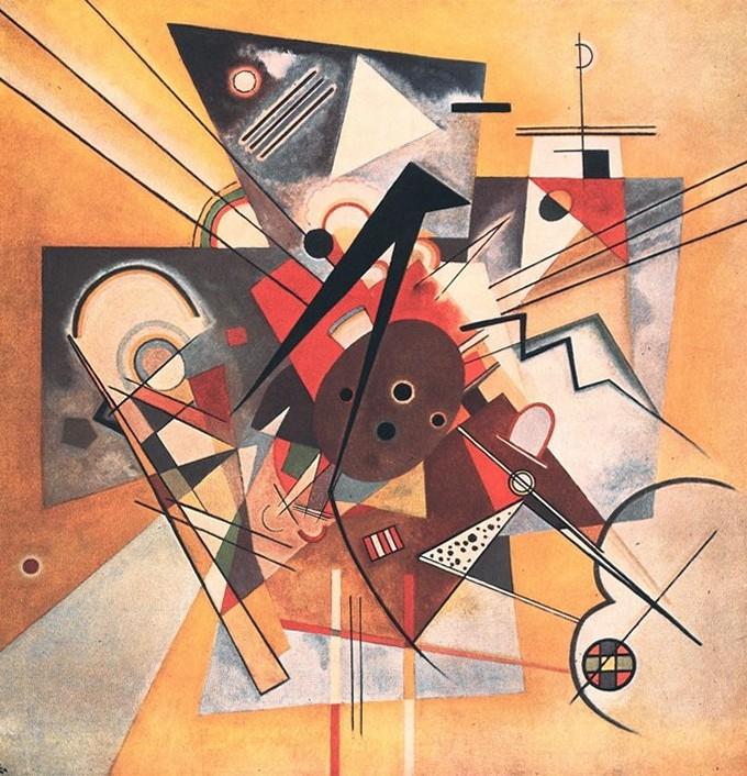 Vasilij Kandinskij "Accompagnamento giallo" (1924),  maggio - agosto 1958, anno VI, nn. 3-4, p. 70