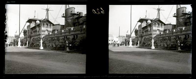 Padiglione della Regia Marina. Arsenale visto di fianco (originale)