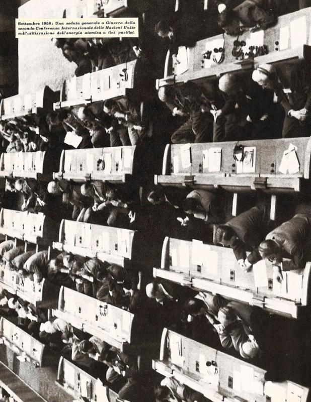 Seconda di copertina - Una veduta dell'assemblea generale della seconda conferenza atomica di Ginevra, settembre - ottobre 1958, anno VI, n. 5
