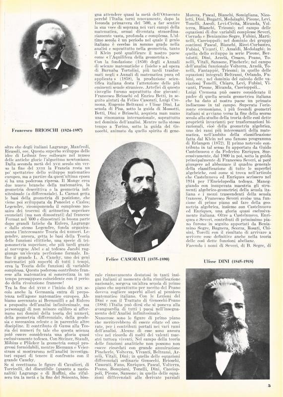 La scuola matematica italiana, di Luca Lauriola, luglio - agosto 1960, anno VIII, n. 4, p. 5