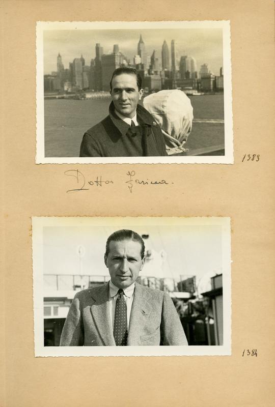 Nino Farina e un soggetto non identificato