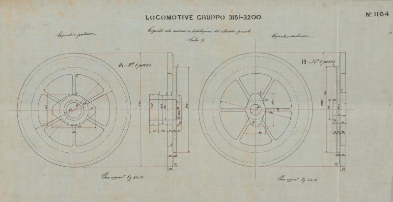 Locomotive Gruppo 3151 - 3200 - Coperchi della camera di distribuzione