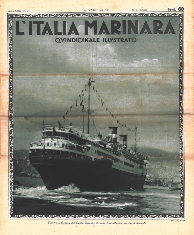 Copertina - L'arrivo a Genova del Conte Grande