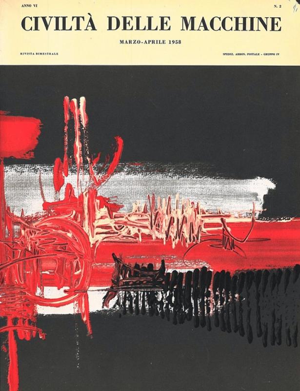 Copertina, una composizione di Georges Mathieu, marzo - aprile 1958, anno VI, n. 2
