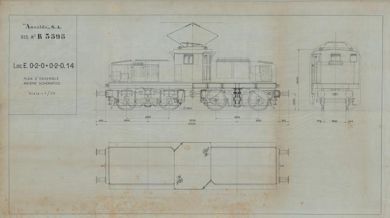 Locomotive E.0-2-0 - Insieme schematico