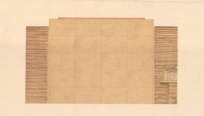 Disegno a carboncino e matita di una possibile  parete