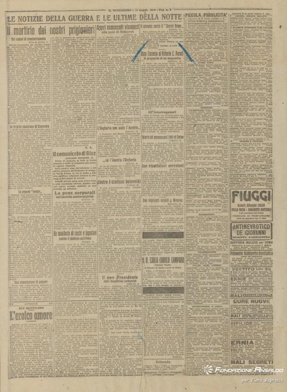 Il Messaggero, 11.05.1918, p. 4