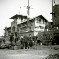 Padiglione della Regia Marina in costruzione. Ingresso (taglio)