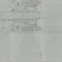Cannone 135/45 su affusto campale - vista in pianta