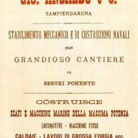 Inserzione datata 1887 della Gio. Ansaldo e C. ottobre 1961, anno IX, n. straordinario, p. 4