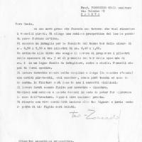 Lettera di Nino Zoncada, 1972 ago. 06