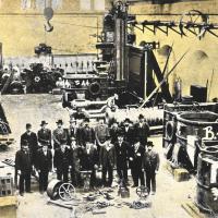 Capi d'arte all'interno dello stabilimento della Fabbrica Macchine S. Andrea (1903), marzo - aprile 1960, anno VIII, n. 2, p. 29
