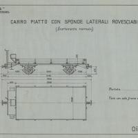 Officina Veicoli Ferroviari - Carro piatto con sponde laterali rovesciabili