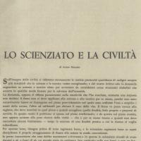Lo scienziato e la civiltà - di Arturo Danusso, gennaio - febbraio 1962, anno X, n. 1, p. 17