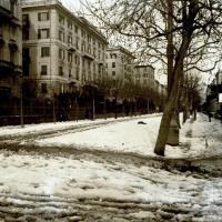 Via Casaregis. Nevicata (taglio)