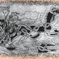 Tavola per la "Teogonia" di Esiodo, ripresa dai "Carnets intimes" di George Braque (Verve, 1955), marzo - aprile 1956, anno IV, n. 2 - p. 63