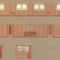 Costruzione 1236/1240 - Prospetto di studio di una veranda