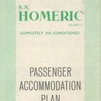 Copertina - Homeric (s/s) - Passenger accomodation plan