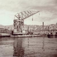 In porto. Mancina galleggiante (taglio)