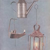 Una lucerna, una lanterna ed un'oliera. Utensili comuni nelle case del meridione. - p. 25