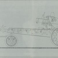 Cannone 135/45 su affusto campale - carro affusto con coltelli