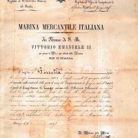 Antonio Porcella - conferimento titolo di Capitano di lungo corso da parte della Marina Mercantile Italiana