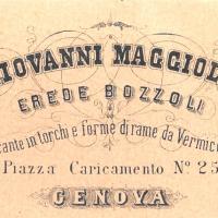 Biglietto da visita Giovanni  Maggiolo - fabbricante in torchi e forme di rame