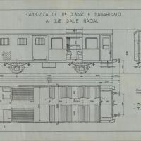 Officina autoveicoli ferroviari - Carrozza di terza classe e bagagliaio