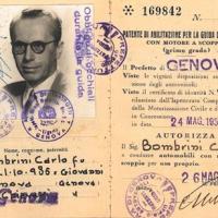 Patente di guida di Carlo Raffaele Bombrini
