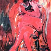 "Filatrice" di Giuseppe Milesi, 1° premio Dalmine di pittura 1958, settembre - ottobre 1958, anno VI, n. 5, p. 46