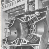 Quarta di copertina- Cassa turbina di bassa pressione, parte superiore, L' Ansaldino, n. 18 , anno VI, 1959