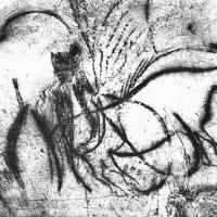 Pittura in nero di un mammut e di un bovide età paleolitica nella grotta di Cabreret (Lot), settembre - ottobre 1962, anno X, n. 5, p. 25