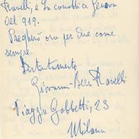 Lettera di Giovanni Benzi Ravelli, 21/08/1955 - retro