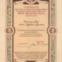 Benemerenza da parte di Papa Pio XII
